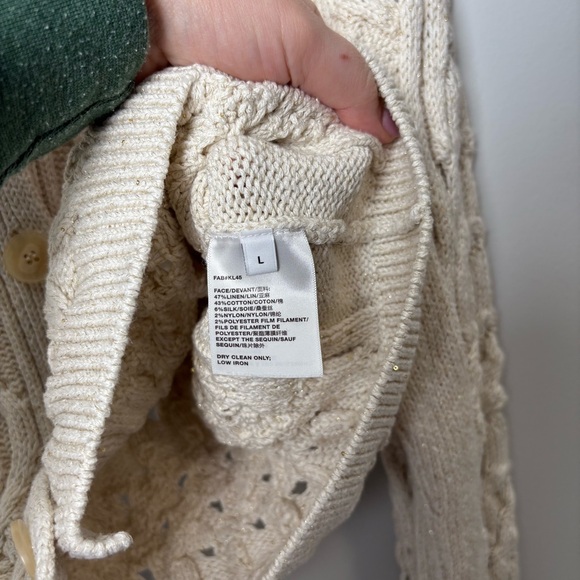 Lafayette 148 Cloud Linen & Cotton Infinity Cable Knit - Picture 4 of 6